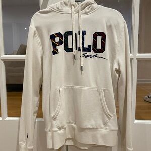 Polo Ralph Lauren Men’s Hoodie- Ivory, Size M— Like new!!